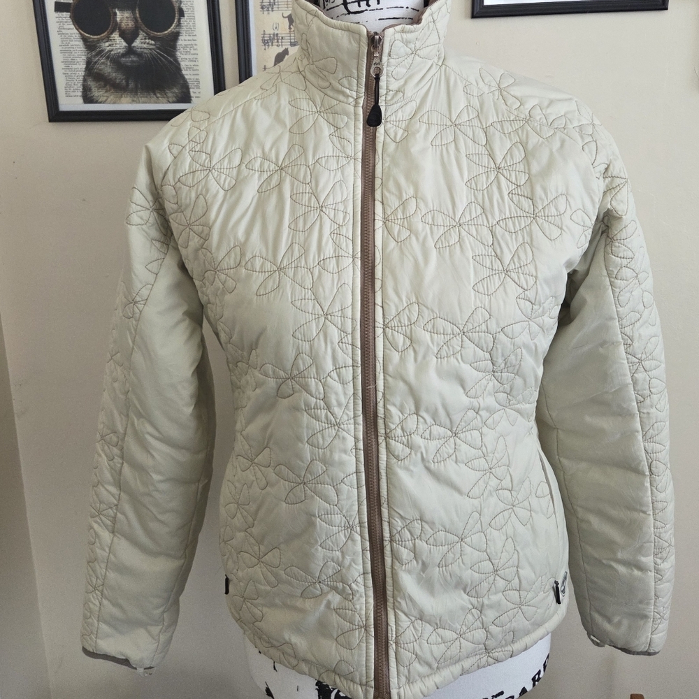 Timberland Women's Light Beige Quilted Puffer Jacket